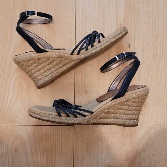 Brass Plum Espradilles with Ankle Straps Size 6 - Picture 2 of 6